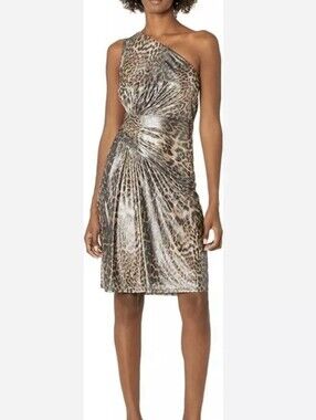 SHO by Tadashi Shoji one-shoulder shift dress size XXS NEW